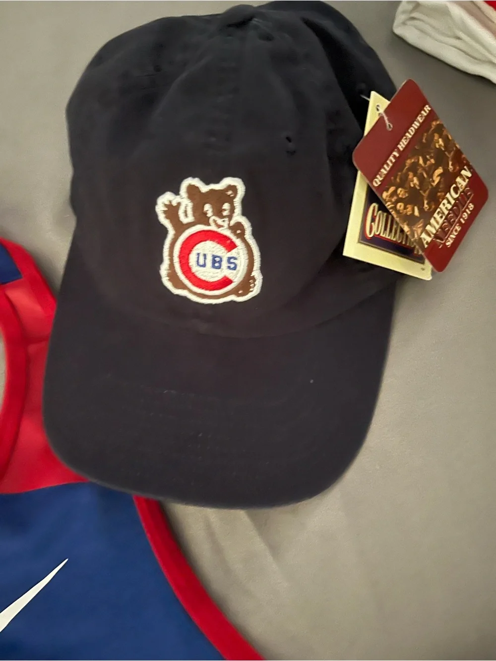 Nike Blue & Red Chicago Cubs Racerback Tank w/cap
